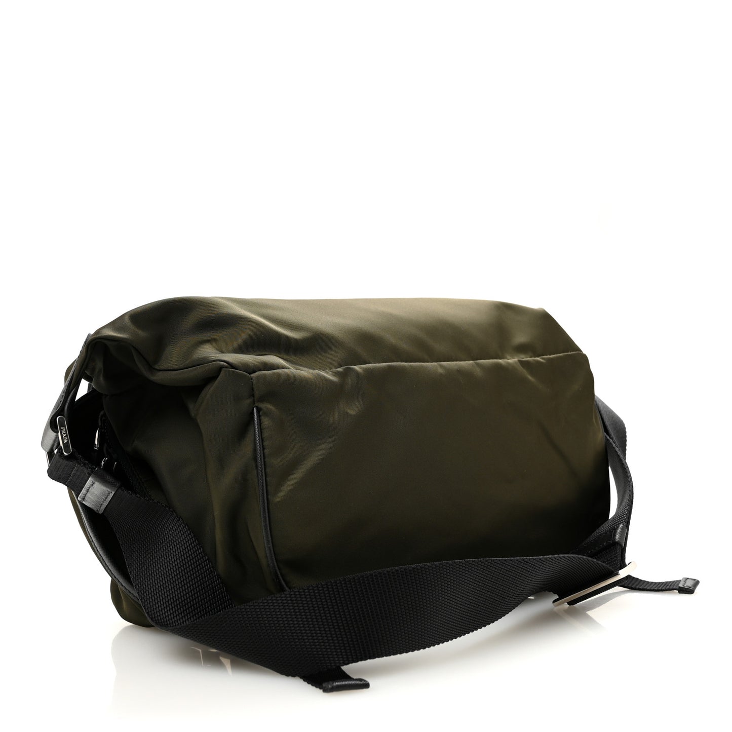 Tessuto Nylon Triangle Shoulder Bag Green