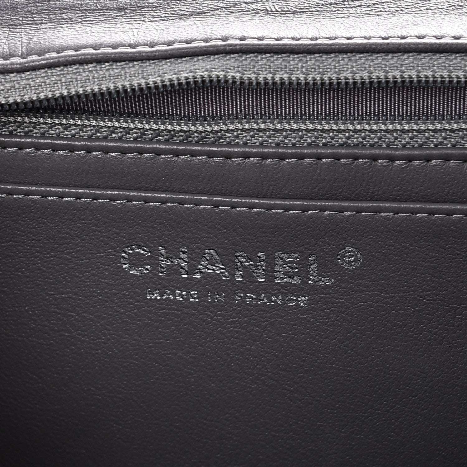 Chanel Lambskin Quilted Jumbo Single Flap Grey 7 of 12