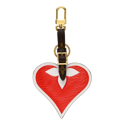 Louis Vuitton Epi Monogram Game On Heart Bag Charm Key Holder Red 1 of 3