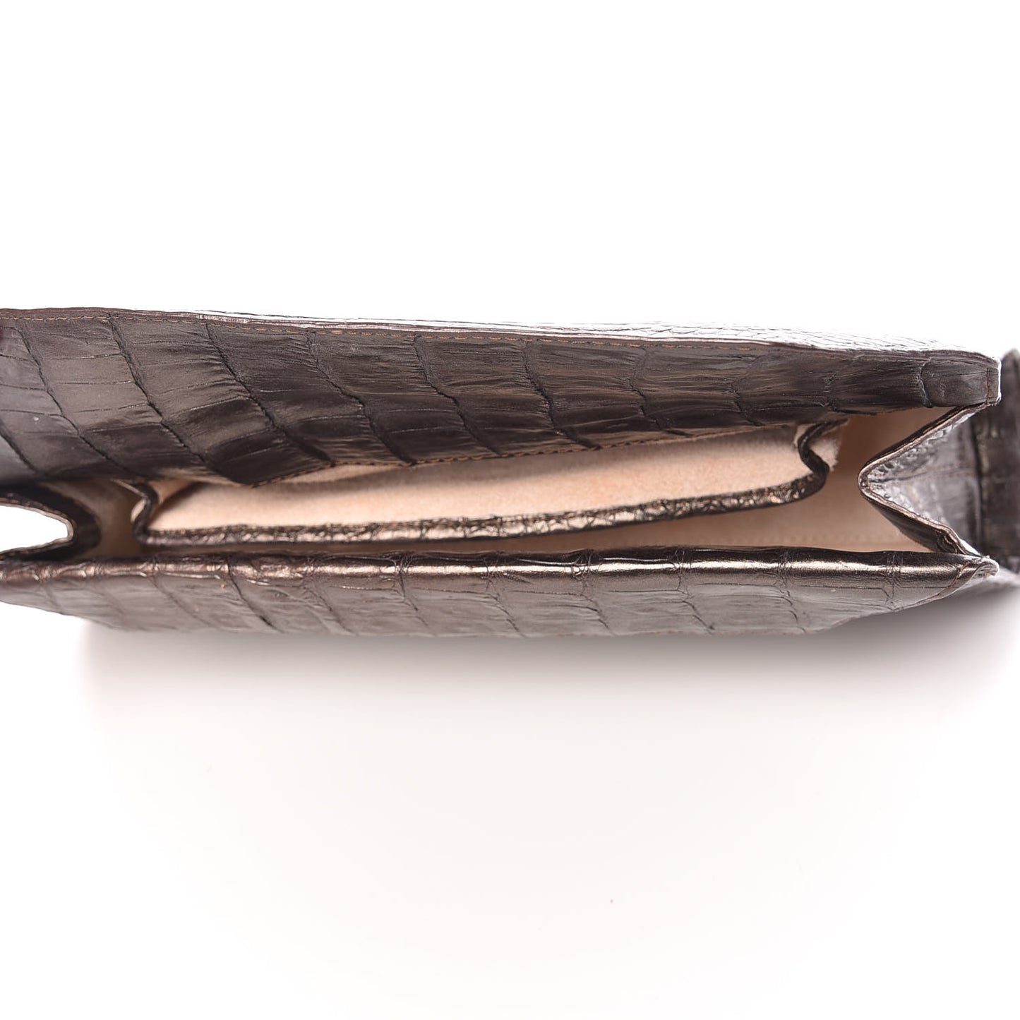 Crocodile Clutch Bronze