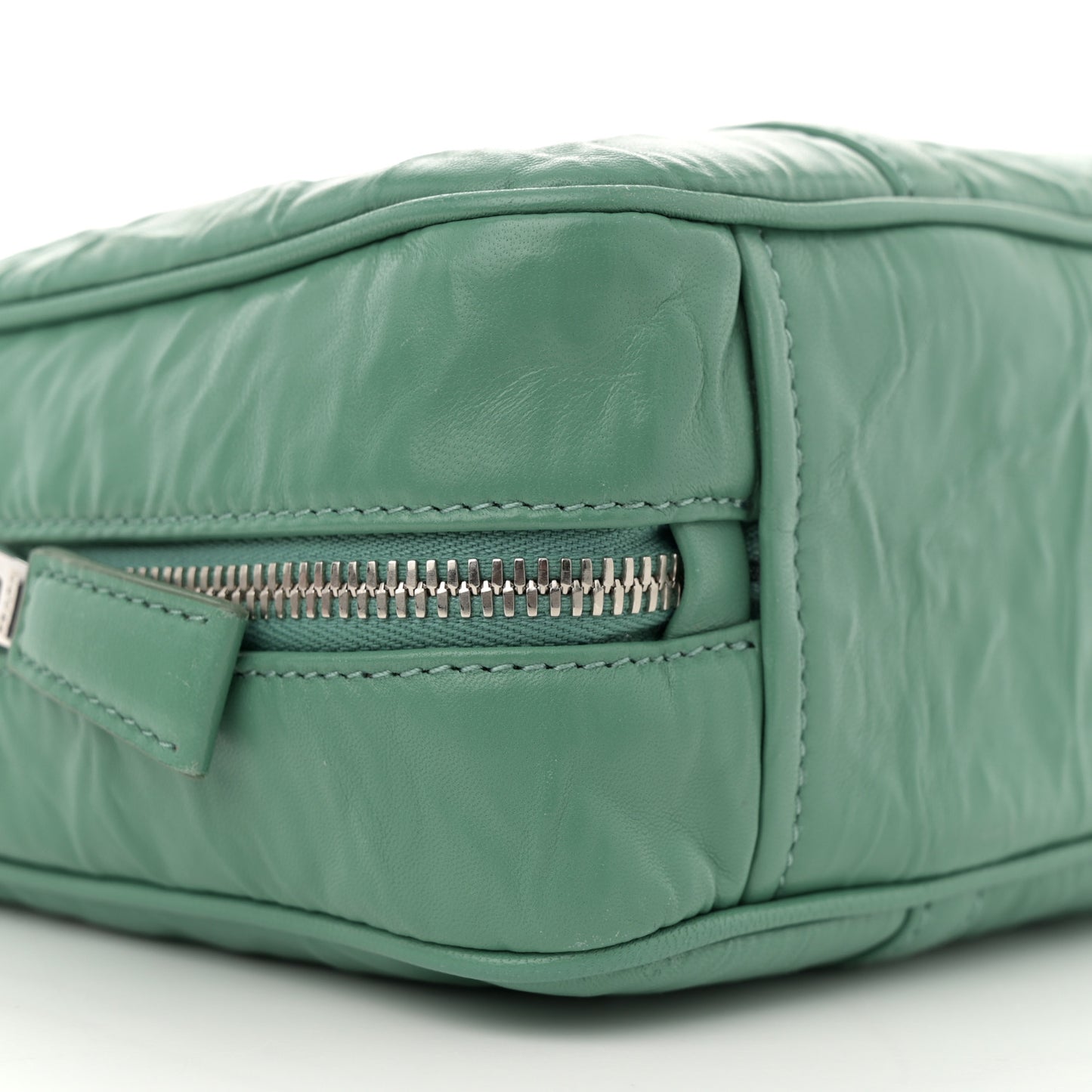 Nappa Antique Medium Re-Edition 2001 Two Handle Bag Green