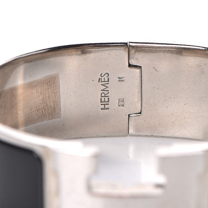 Hermes Enamel Wide Clic Clac H Bracelet PM Black 3 of 5