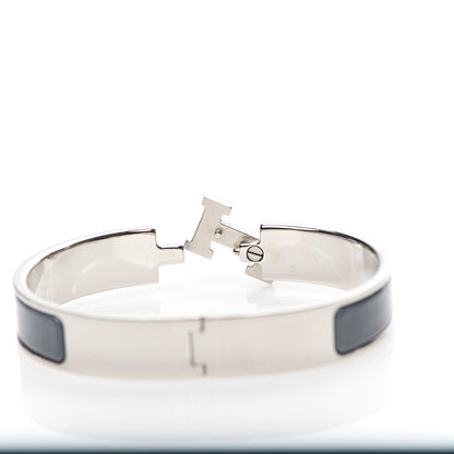 Hermes Enamel Narrow Clic Clac H Bracelet GM Slate 3 of 4
