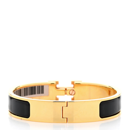 Hermes Enamel Narrow Clic Clac H Bracelet PM Black 3 of 8