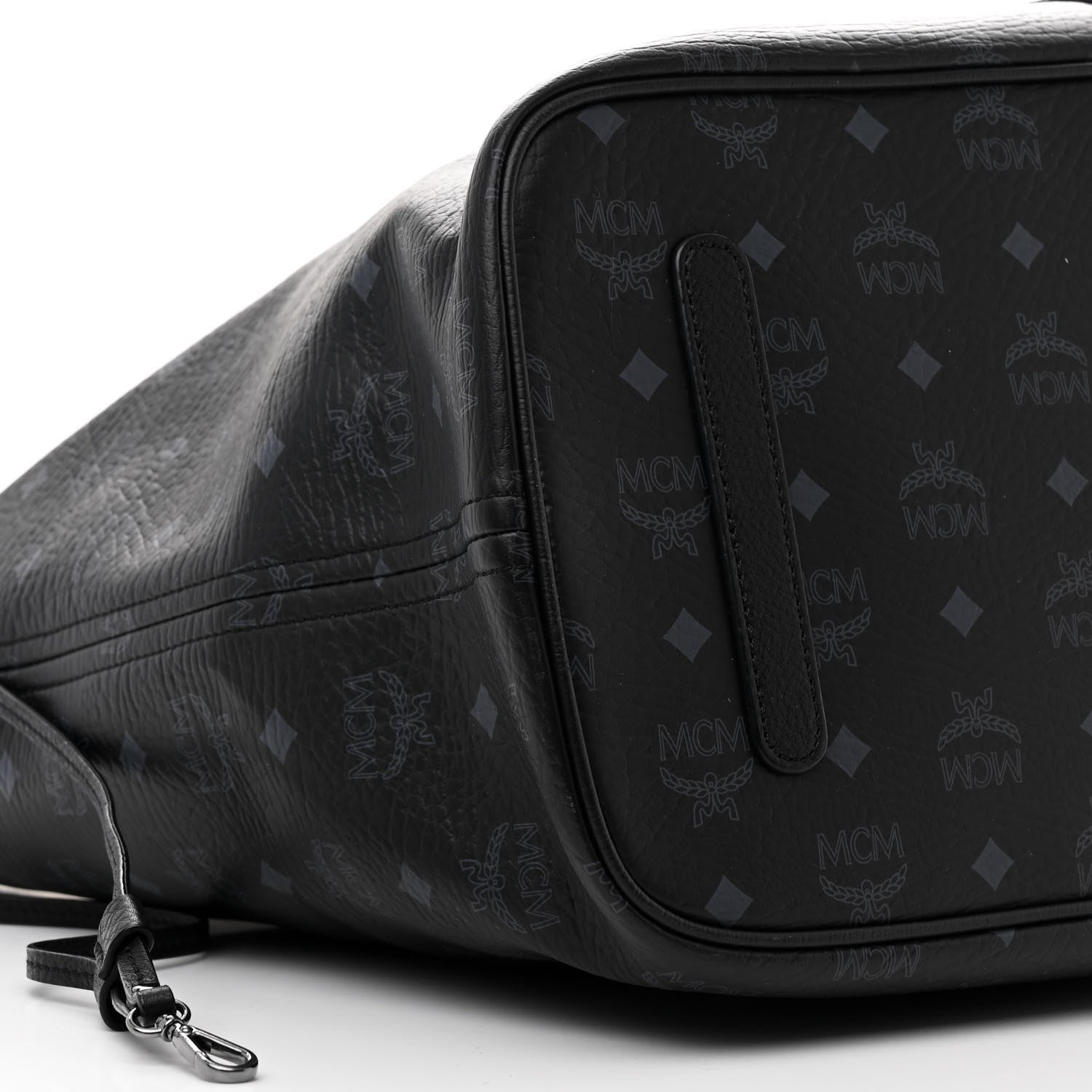 MCM Visetos Large Liz Reversible Shopper Tote Black 10 of 12