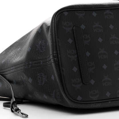 MCM Visetos Large Liz Reversible Shopper Tote Black 10 of 12
