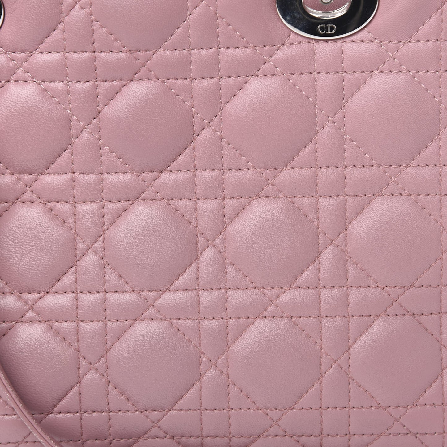 Lambskin Cannage Medium Lady Dior Pink