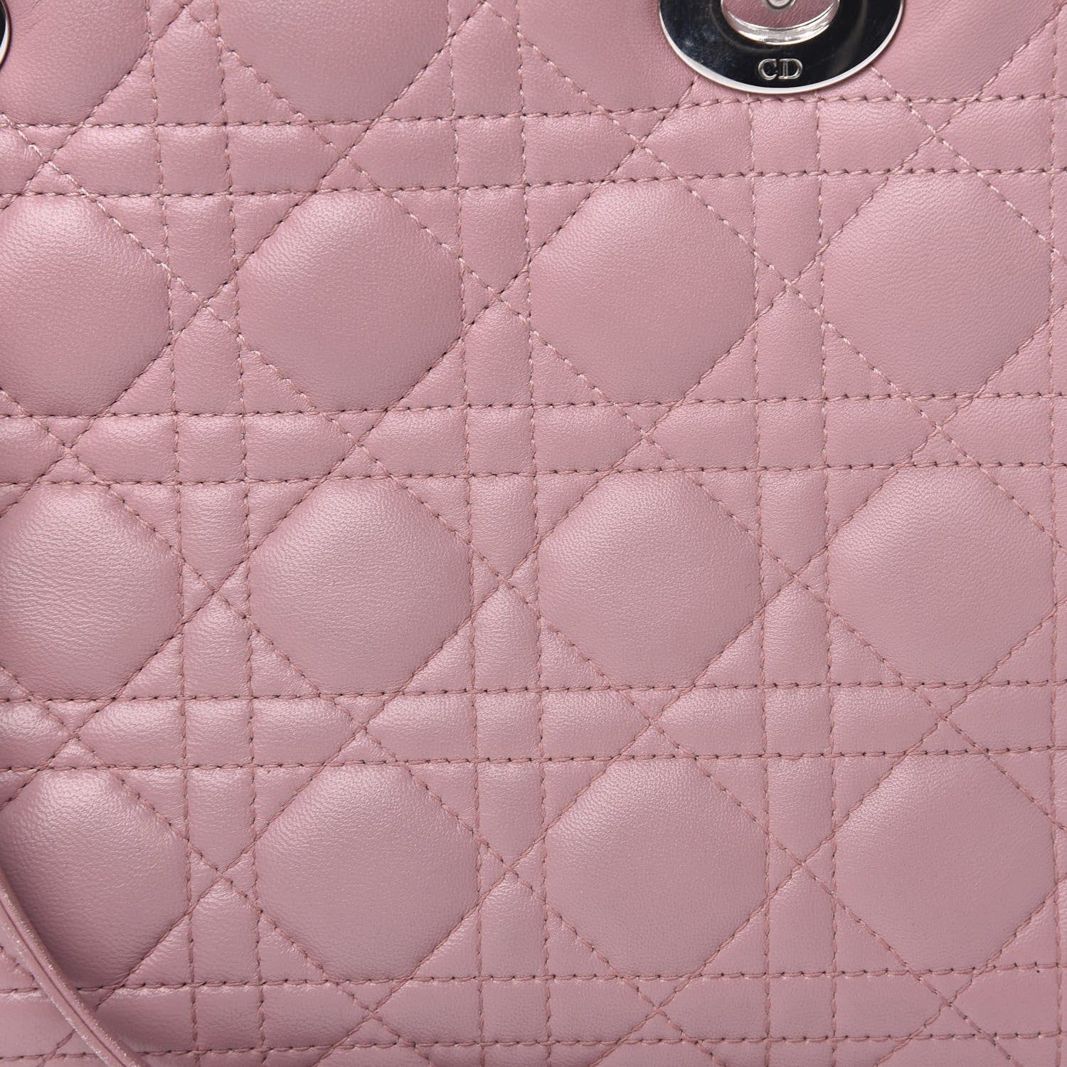 Christian Dior Lambskin Cannage Medium Lady Dior Pink 14 of 16