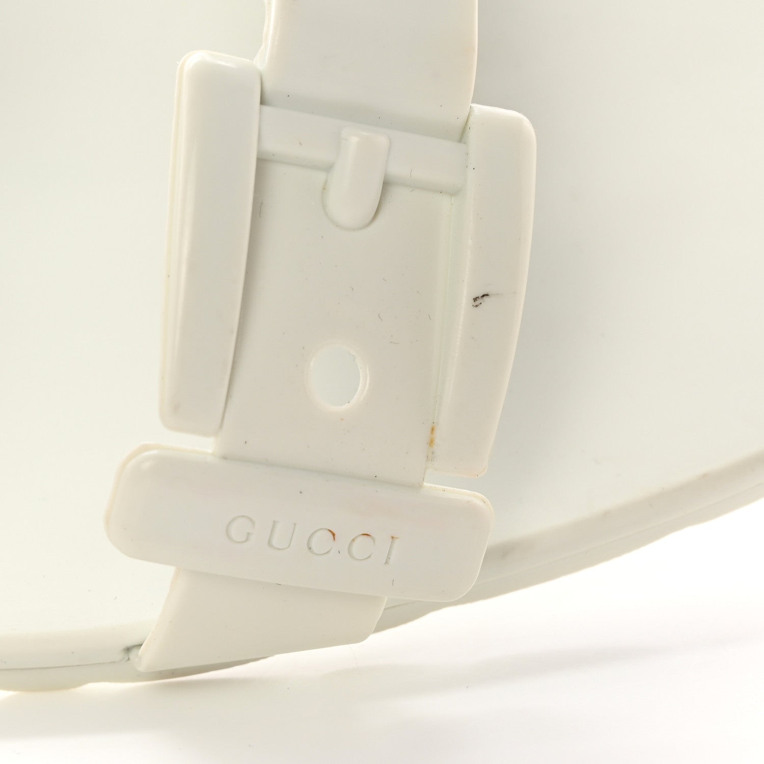 Gucci Rubber Womens Slide Sandals 37 White 11 of 15