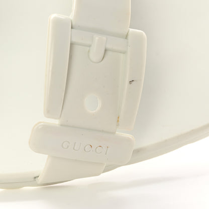 Gucci Rubber Womens Slide Sandals 37 White 11 of 15