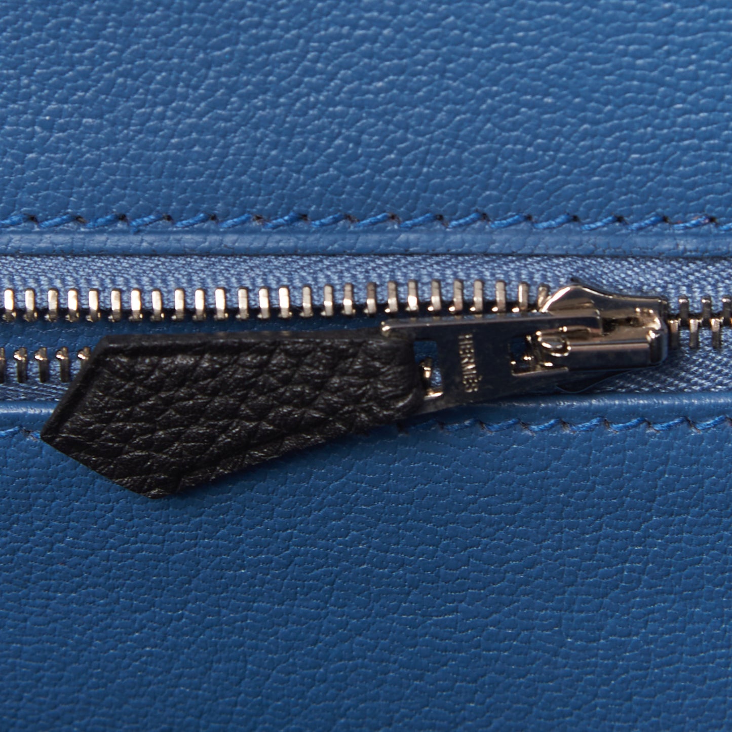 Togo Verso Birkin 35 Black Bleu Agate