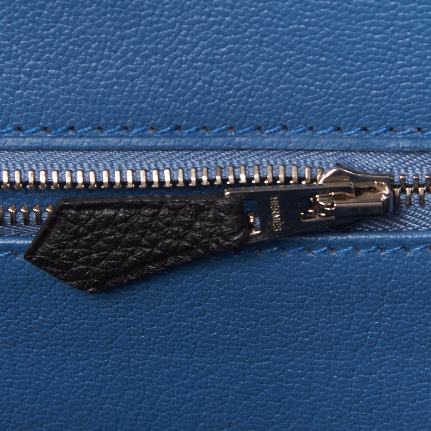 Hermes Togo Verso Birkin 35 Black Bleu Agate 18 of 31