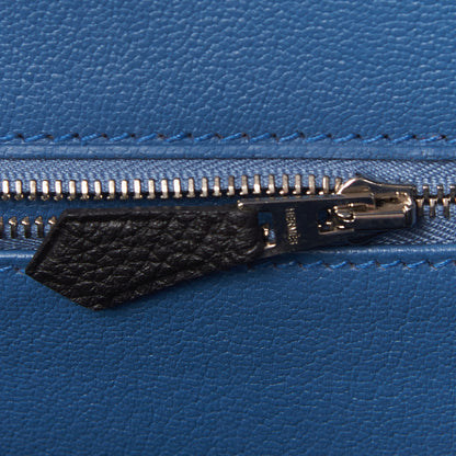 Hermes Togo Verso Birkin 35 Black Bleu Agate 18 of 31