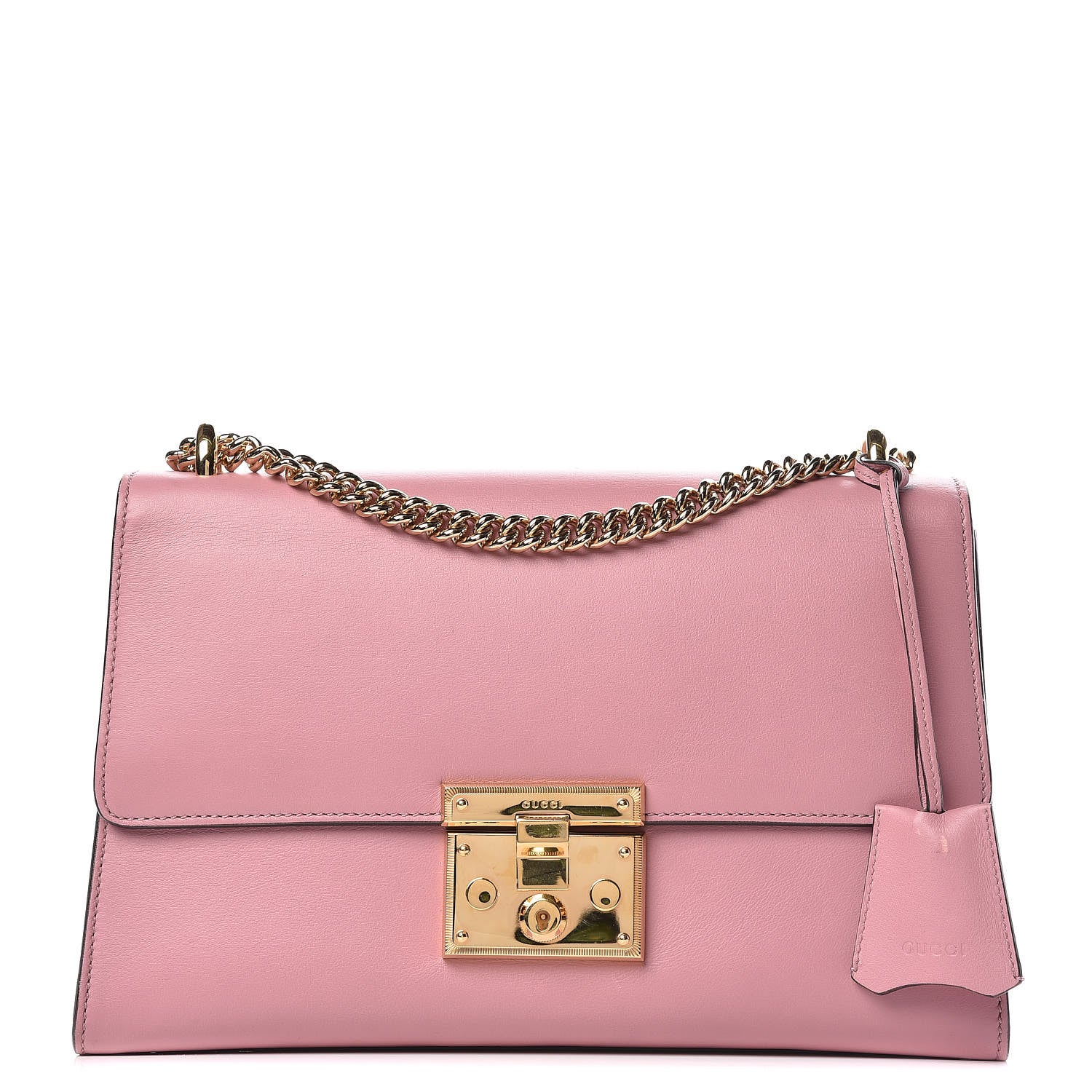 Gucci Moon Calfskin Medium Padlock Shoulder Bag Carmine Rose 1 of 14