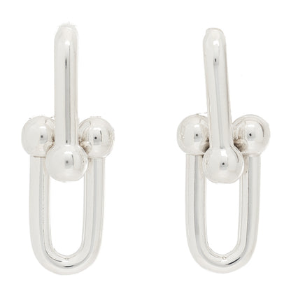 Tiffany Sterling Silver Extra Large HardWear Link Earrings 1 of 4