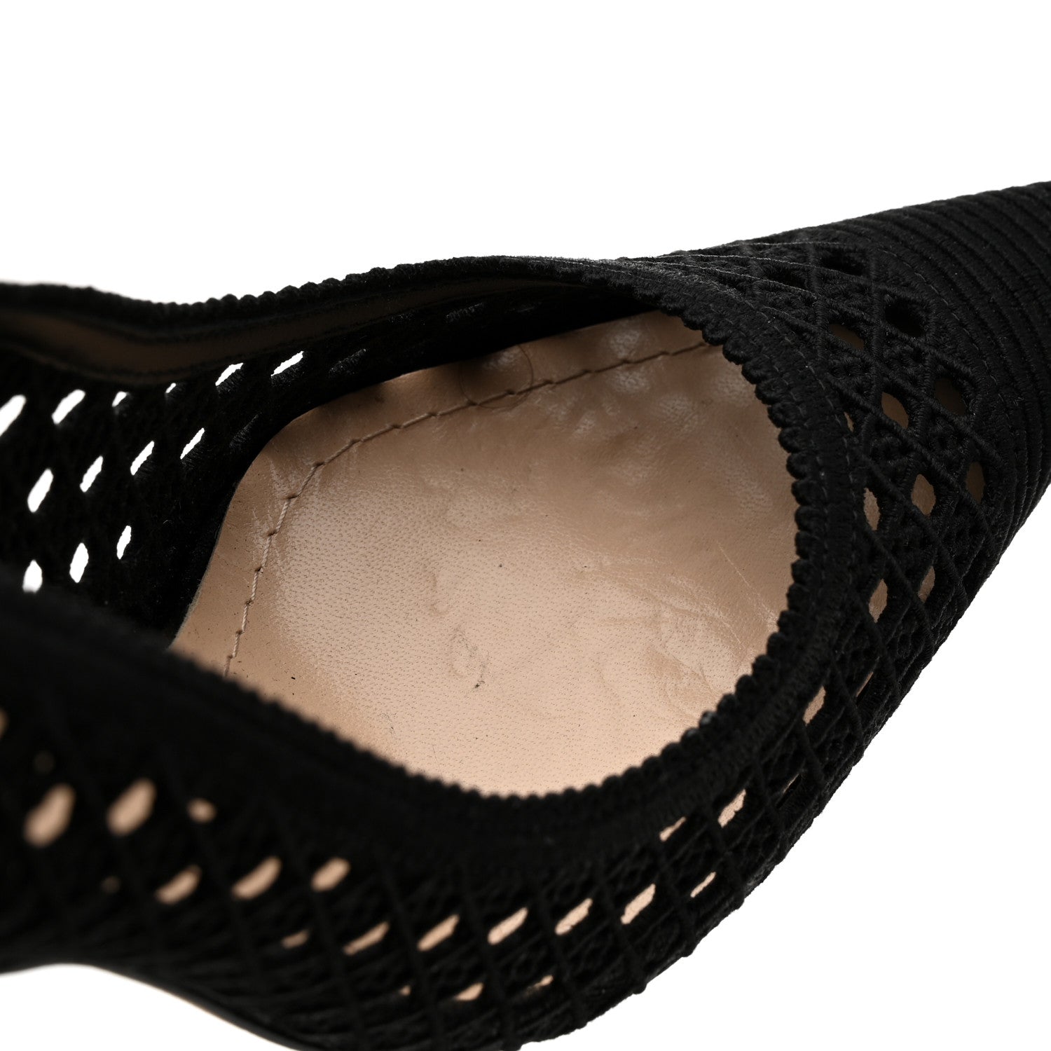 Christian Dior Mesh Cotton Cannage Dior Capture 100mm Pumps 37 Black 8 of 10