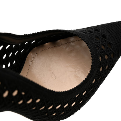 Christian Dior Mesh Cotton Cannage Dior Capture 100mm Pumps 37 Black 8 of 10