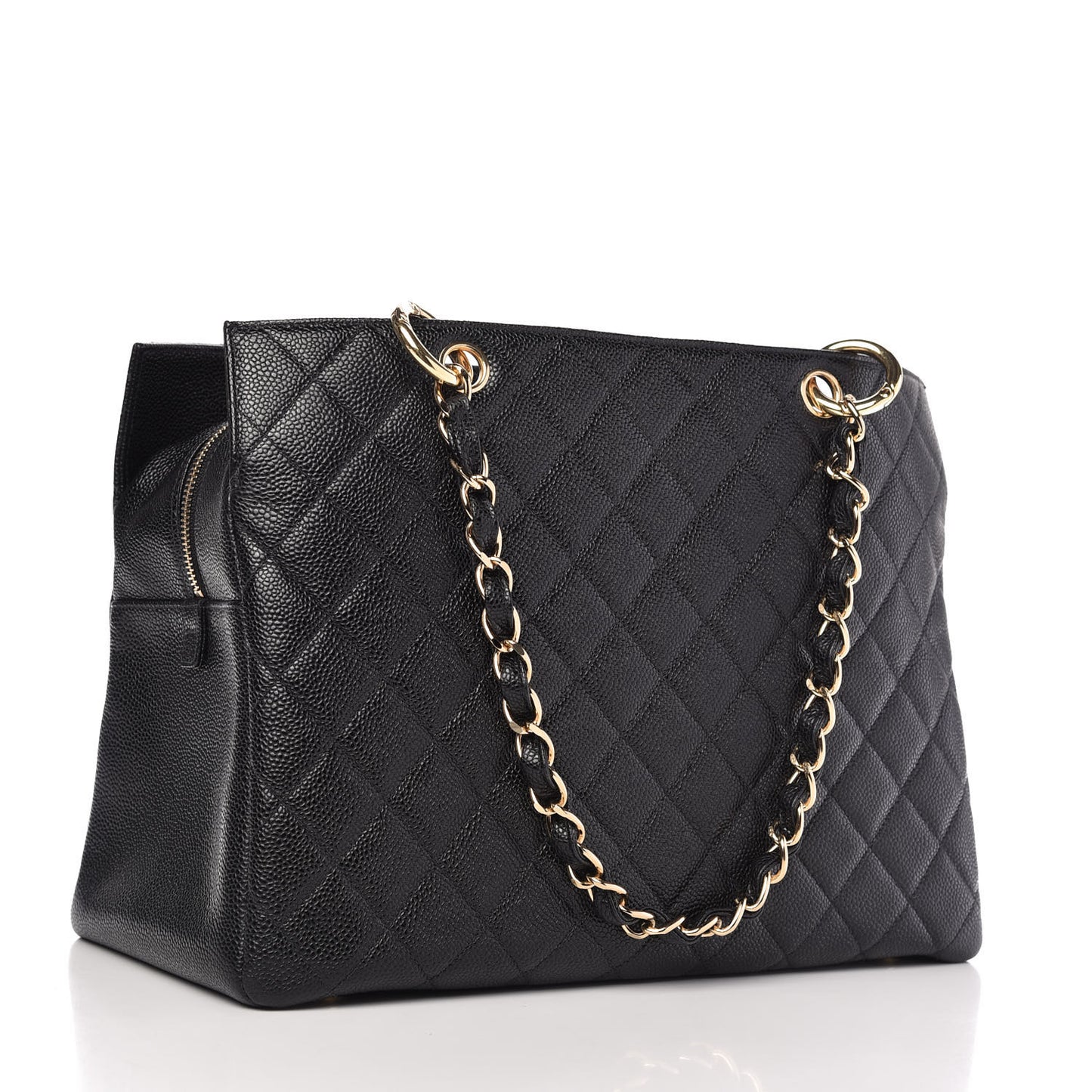 Caviar Quilted Grand Timeless Tote GTT Black
