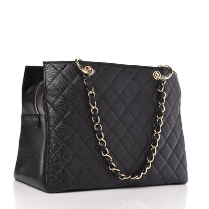 Chanel Caviar Quilted Grand Timeless Tote GTT Black 3 of 9