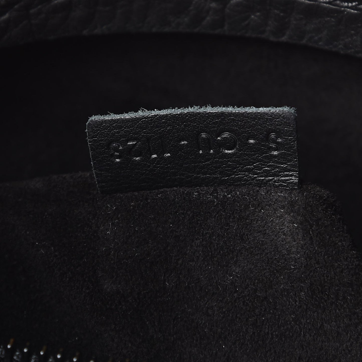 Crocodile Embossed Calfskin Large Phantom Luggage Black