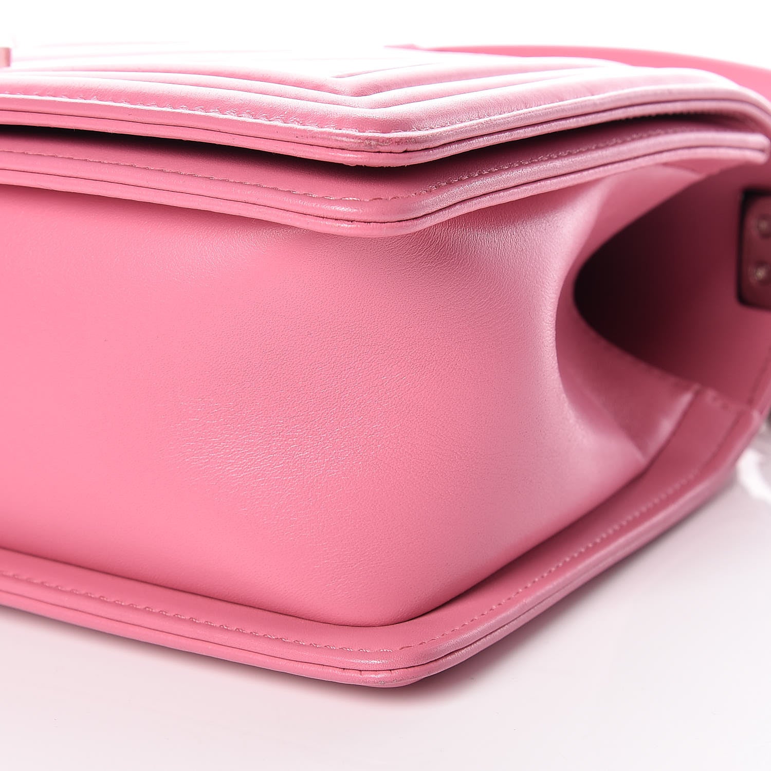 Chanel Lambskin Chevron Quilted Medium Boy Flap Pink 10 of 10