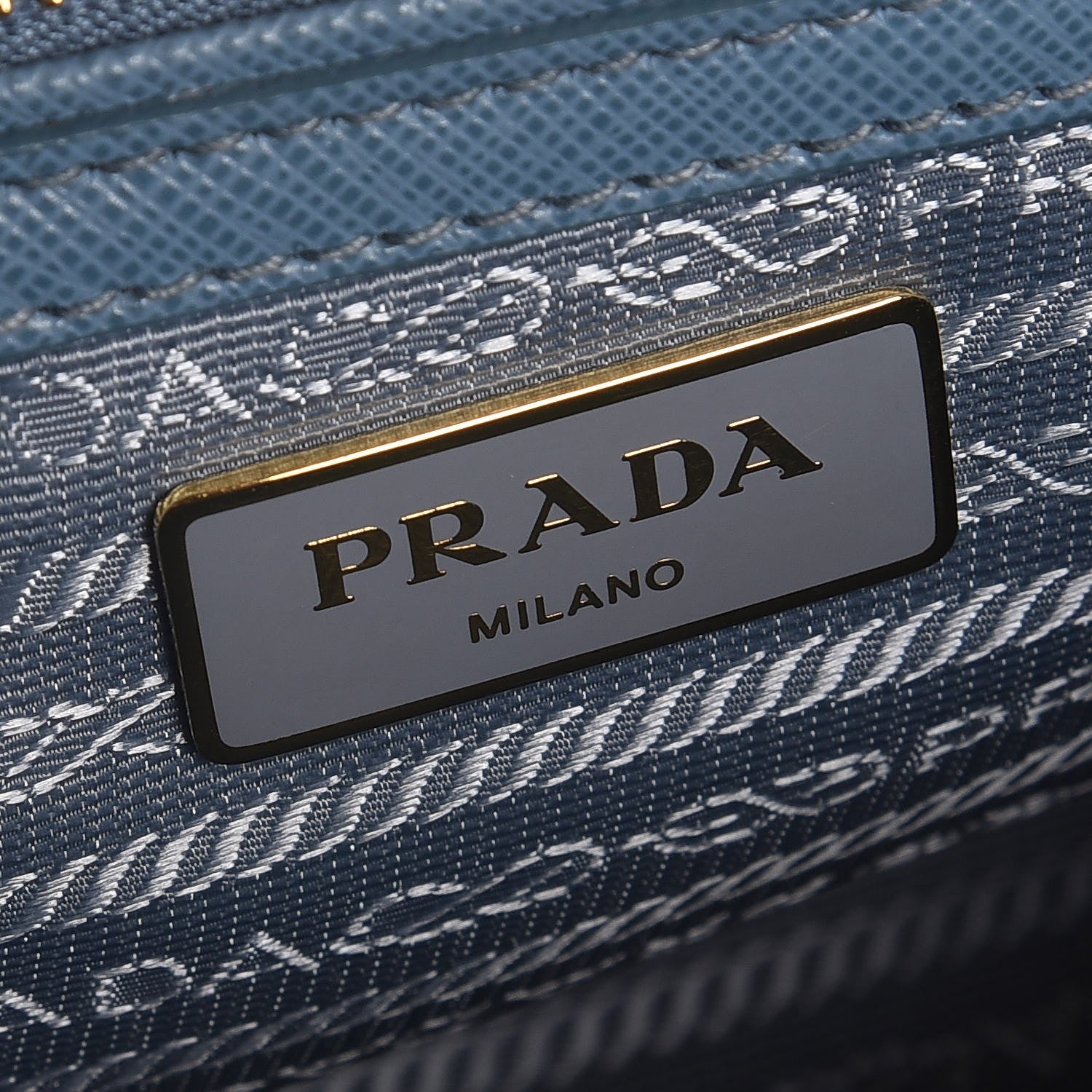 Prada Saffiano Galleria Mini Double Zip Tote Aviazione 7 of 8
