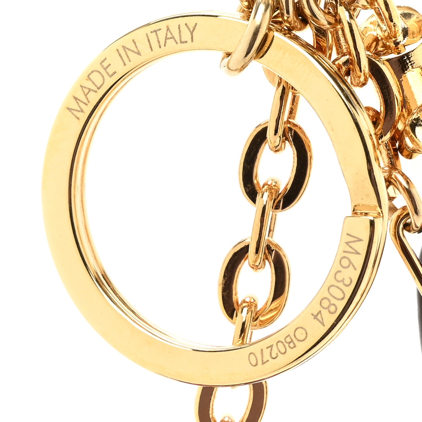 Monogram Blooming Flowers Bag Charm Key Holder Brown