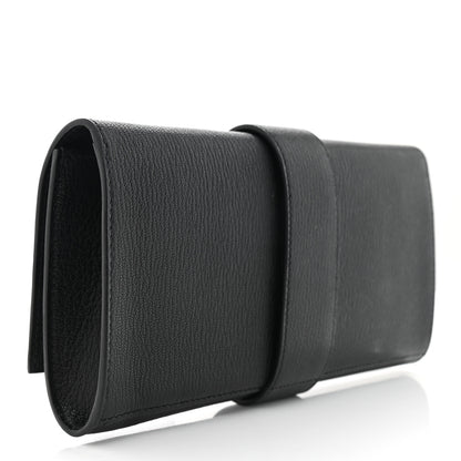 Hermes Chevre Mysore Medor 23 Clutch Black 3 of 6