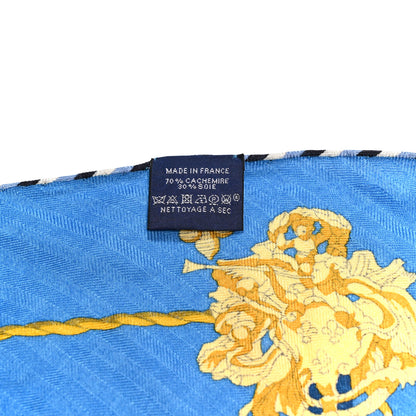 Hermes Cashmere Silk La Reale Giant Pointe Triangle Shawl 3 of 6