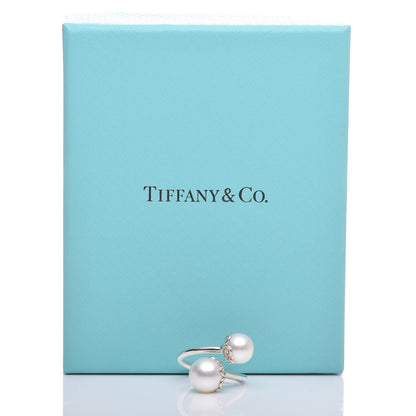 Tiffany Sterling Silver Freshwater Pearl Paloma Picasso Goldoni Heart Ring 49 5 6 of 6