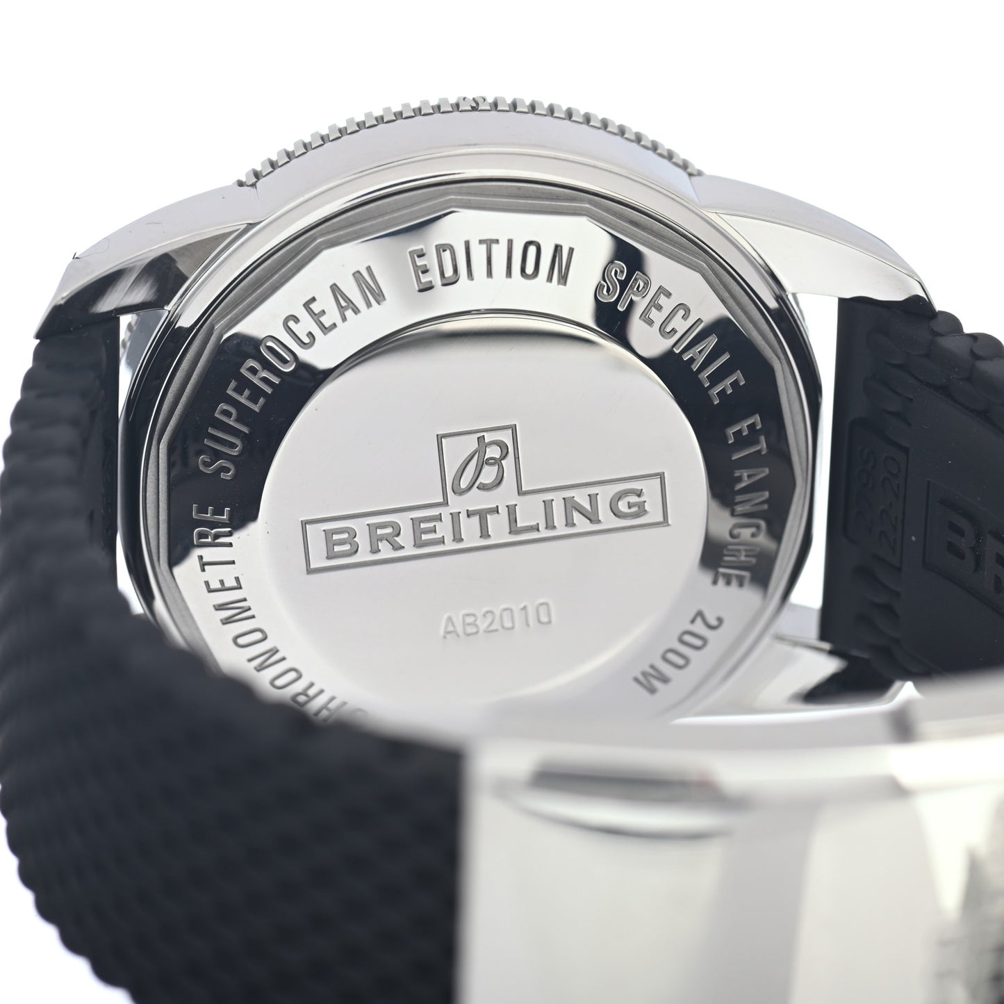 Stainless Steel Rubber 42mm Superocean Heritage II B20 Automatic Watch Blue AB2010161C1A1