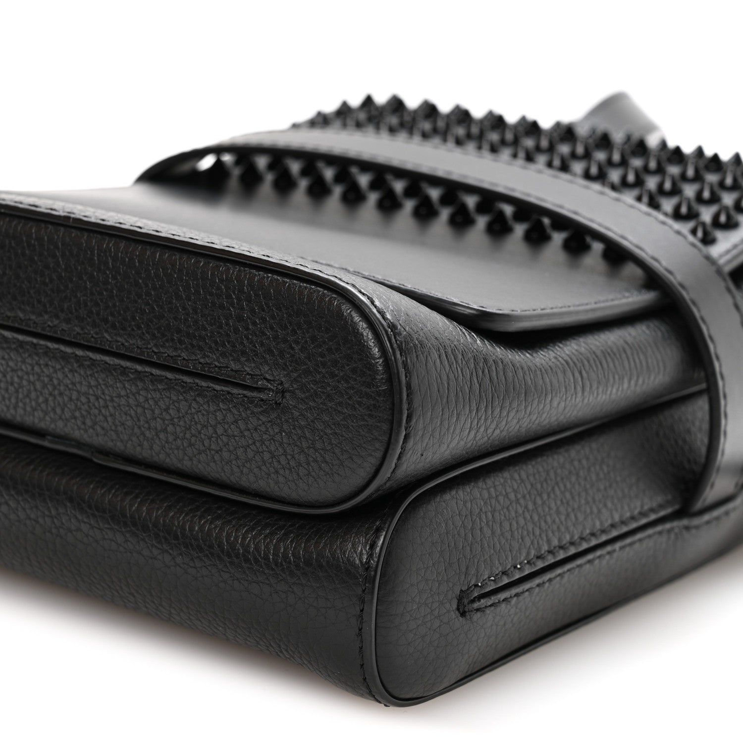 Christian Louboutin Calfskin Spikes Benech Reporter Black 10 of 11
