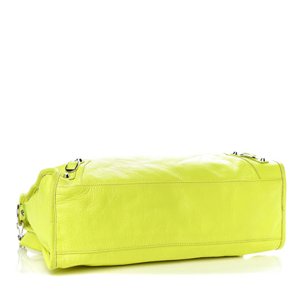 Balenciaga Agneau Classic Silver Hardware City Jaune Fluo 4 of 10