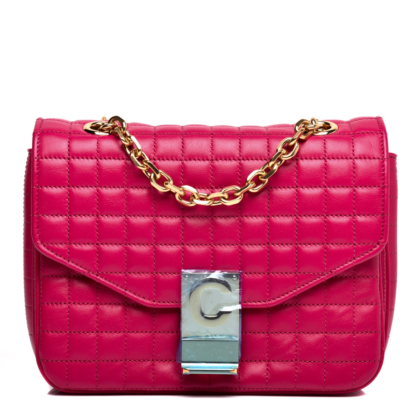 Calfskin Quilted Small C Bag Pink