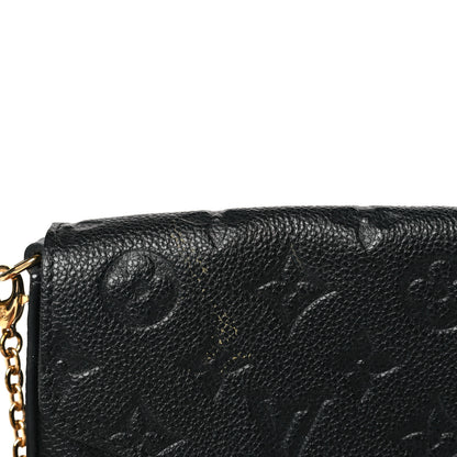 Louis Vuitton Empreinte Pochette Felicie Chain Wallet Black 9 of 9