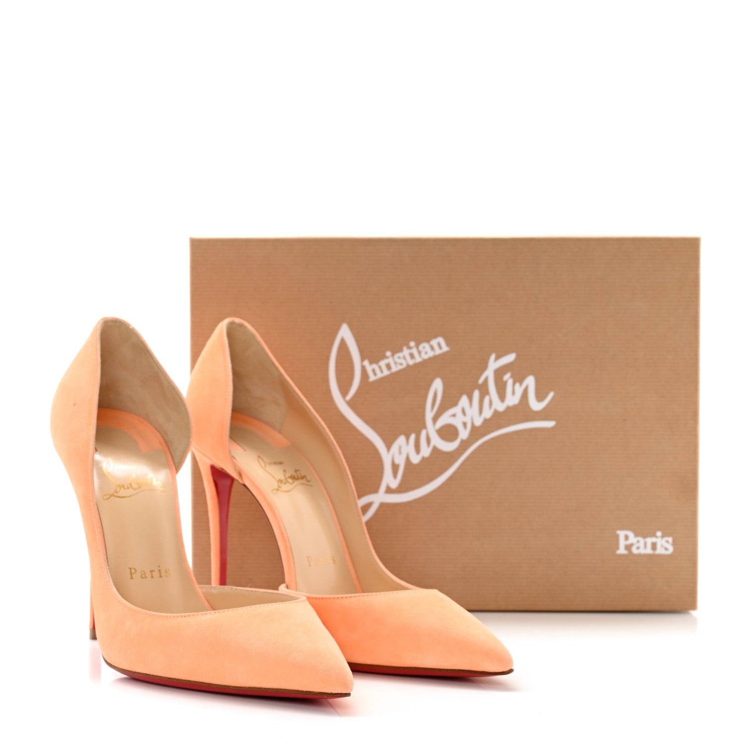 Christian Louboutin Suede Iriza 100 Pumps 37 Sunset 10 of 10