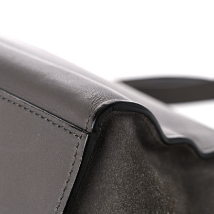 Celine Crocodile Embossed Nubuck Medium Trapeze Grey 10 of 29