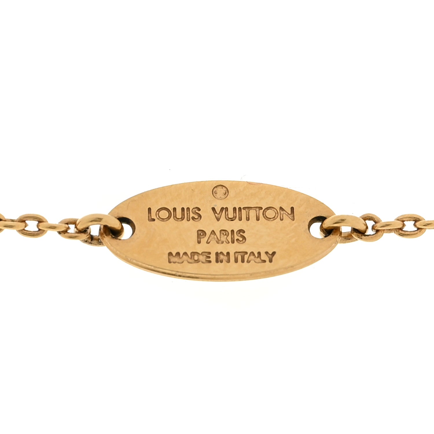 Louis Vuitton Metal Louisette Necklace Gold 7 of 7