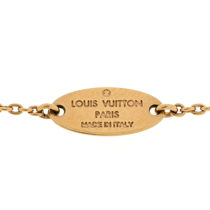 Louis Vuitton Metal Louisette Necklace Gold 7 of 7