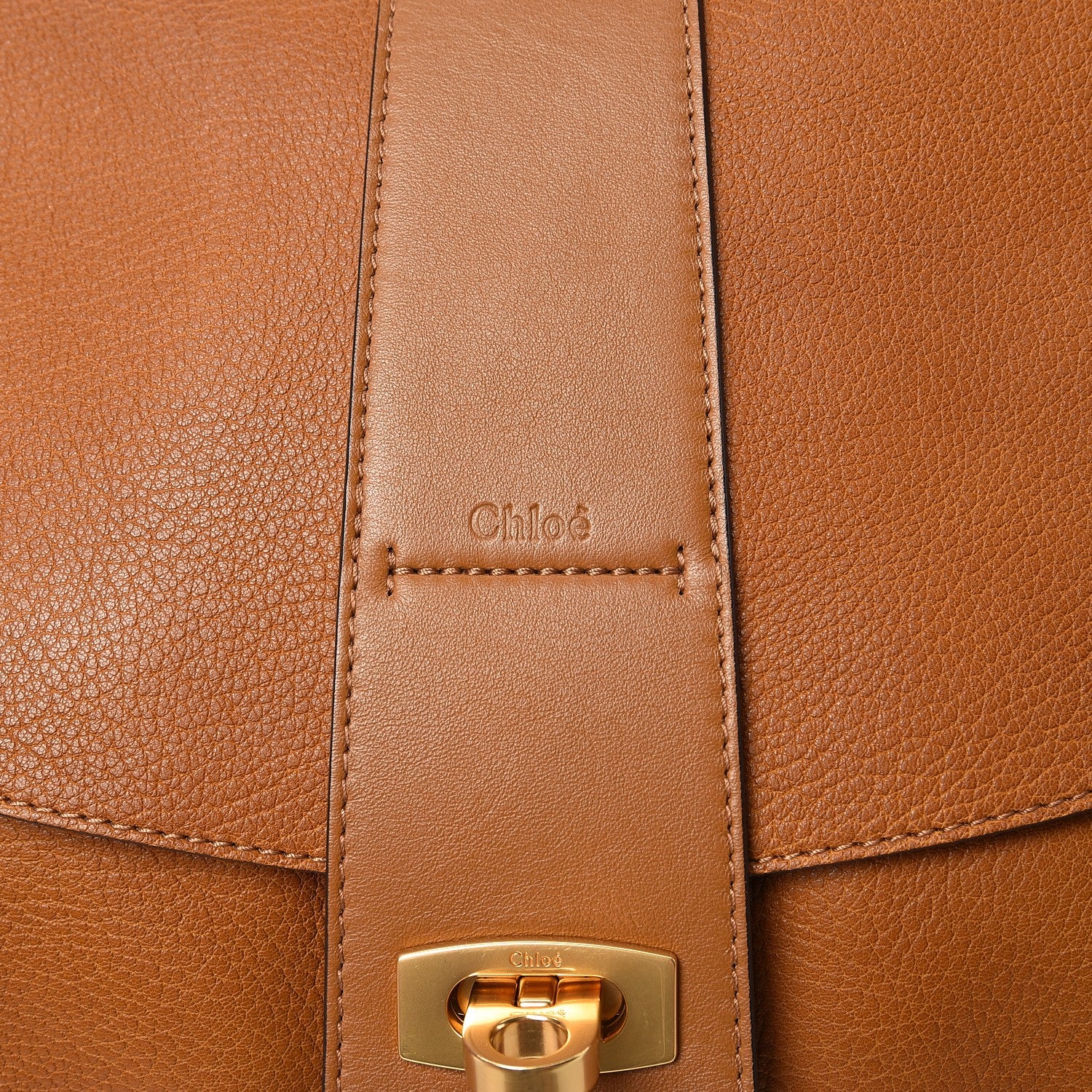 Chloe Grained Lambskin Medium Lexa Shoulder Bag Mustard Brown 8 of 10