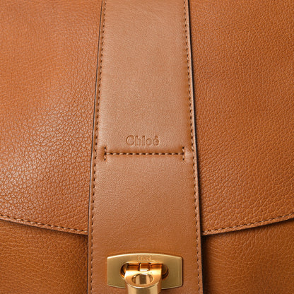 Chloe Grained Lambskin Medium Lexa Shoulder Bag Mustard Brown 8 of 10