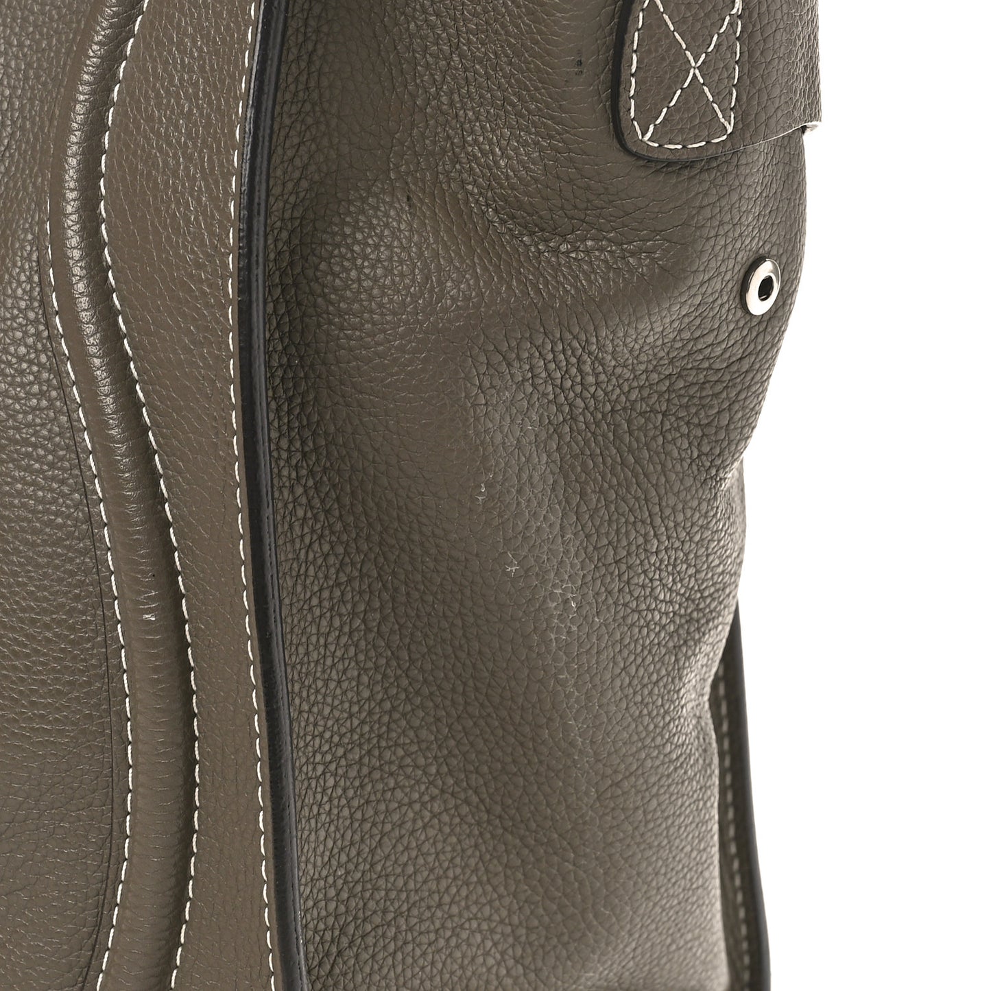 Drummed Calfskin Mini Luggage Souris