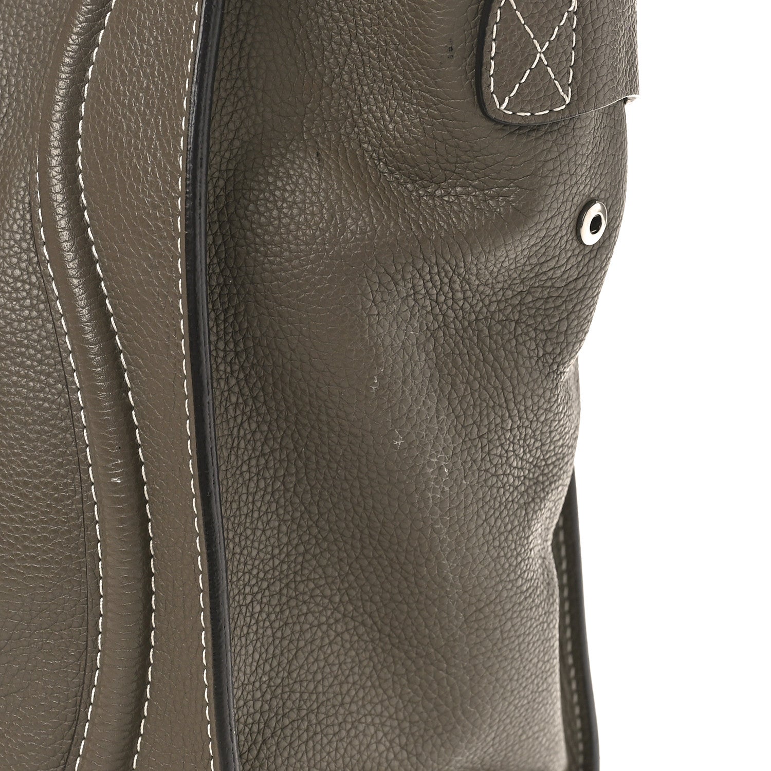 Celine Drummed Calfskin Mini Luggage Souris 9 of 11