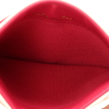 Chanel Lambskin Plexiglass Quilted Coco Love Card Holder White 5 of 10