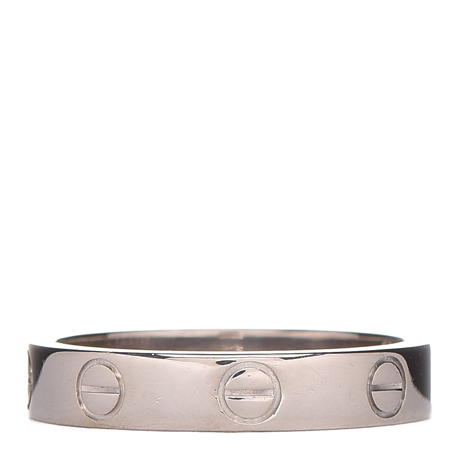 Cartier 18K White Gold 3.5mm LOVE Wedding Band Ring 51 5.75 1 of 4