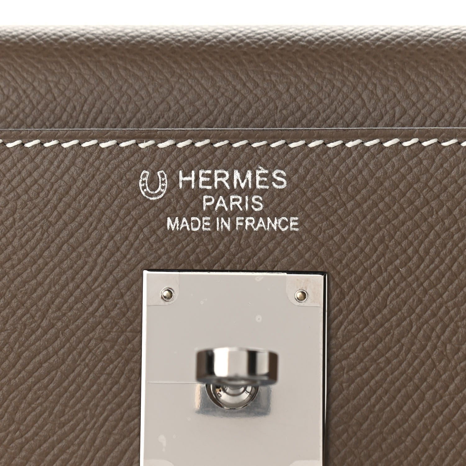 Hermes Epsom Horseshoe Kelly Sellier 35 Etoupe 6 of 10