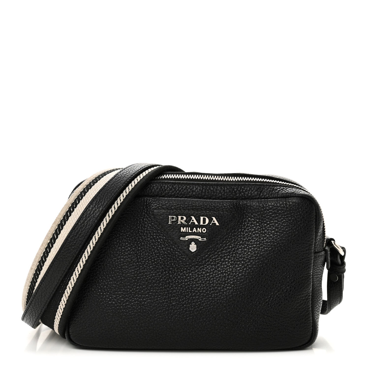 Prada Vitello Daino Soft Camera Crossbody Black 1 of 11