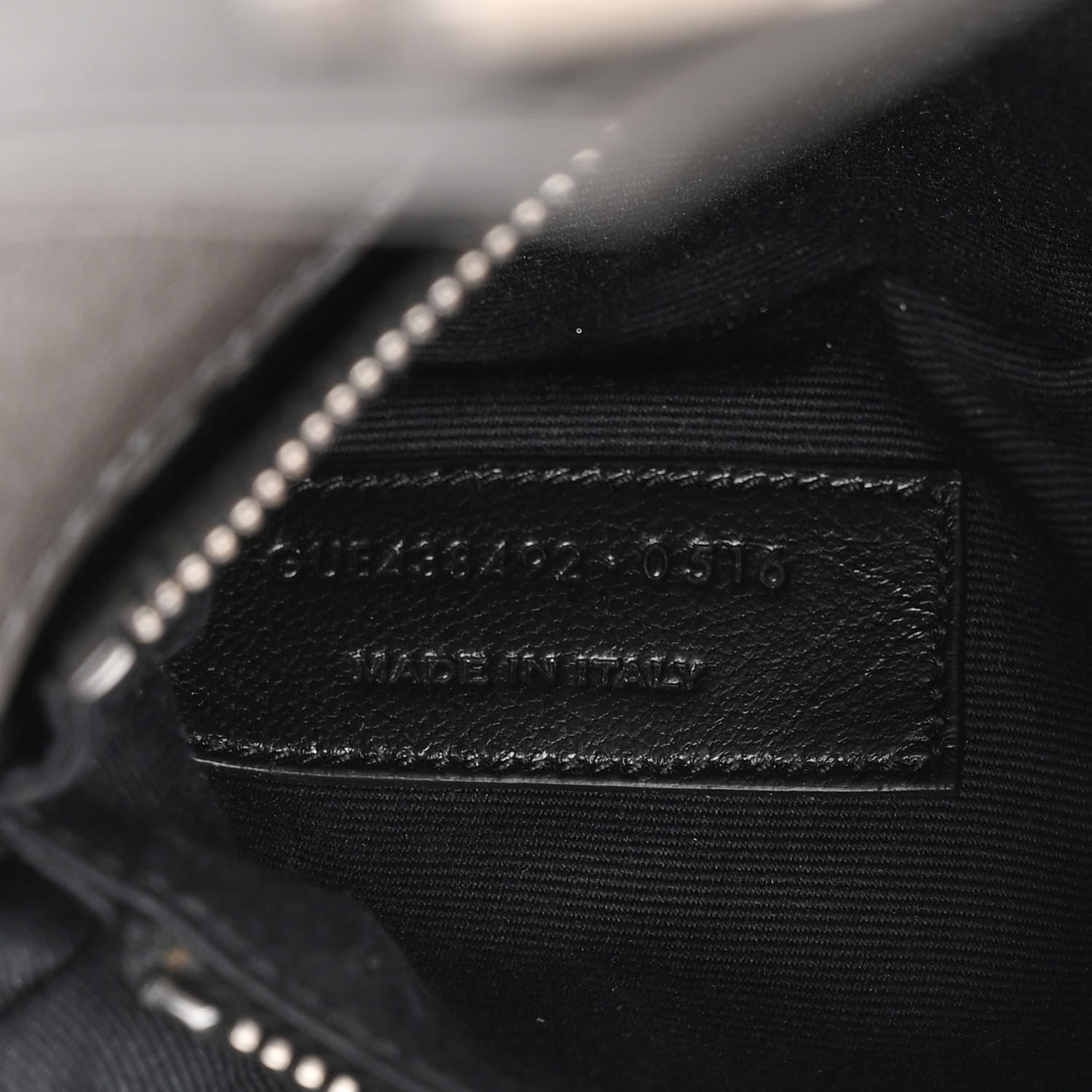 Saint Laurent Sheepskin Matelasse Chevron Monogram College Chain Wallet Coal 7 of 11