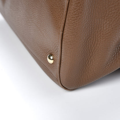 Gucci Pebbled Calfskin Medium Bamboo Shopper Tote Acero 15 of 15