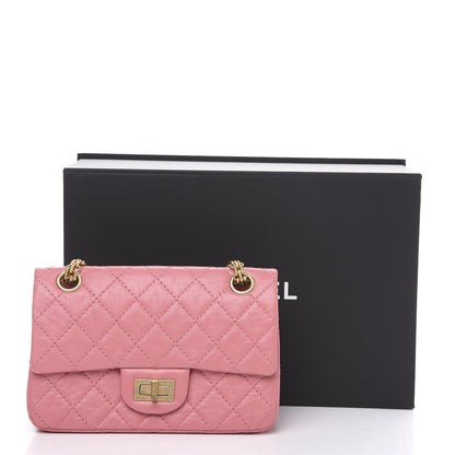 Chanel Aged Calfskin Quilted 2.55 Reissue Mini Flap Pink 10 of 10
